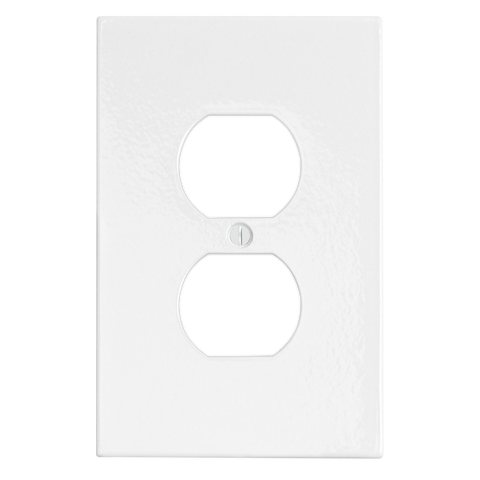 Modern Antique Wall Plates with White Enamel Finish