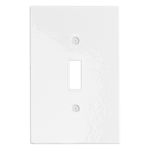 Modern Antique Wall Plates with White Enamel Finish