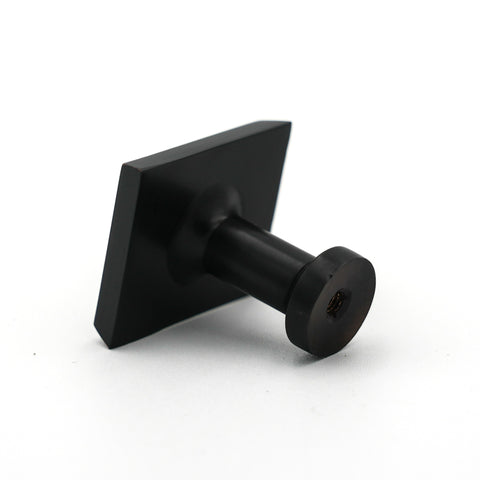 Black with Bronze Detailed Edge Square Knob hover