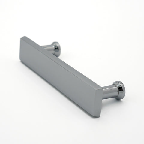 Double Hole Polished Nickel Rectangular Pull hover