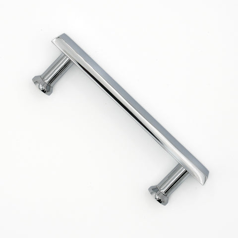 Double Hole Polished Nickel Rectangular Pull