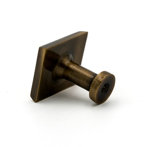 Dark Antique Brass Square Knob hover