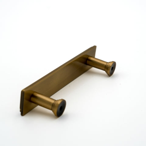 Dark Antique Brass Detailed Edge Rectangular Pull