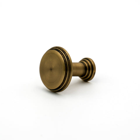 Dark Antique Brass Detailed Edge Circle Knob