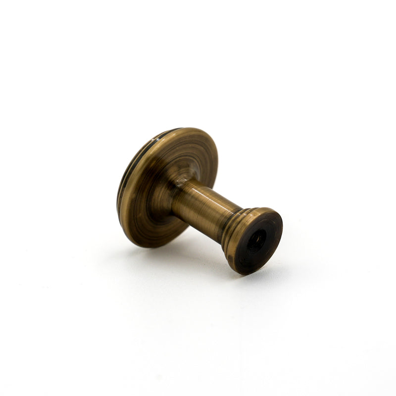 Dark Antique Brass Detailed Edge Circle Knob