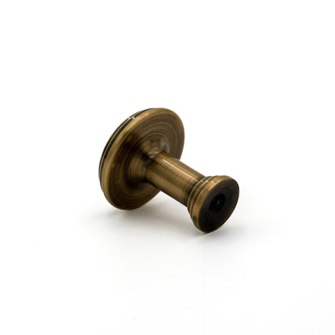 Dark Antique Brass Detailed Edge Circle Knob hover