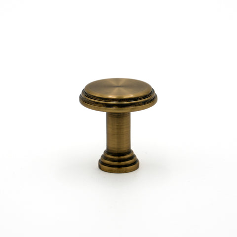 Dark Antique Brass Detailed Edge Circle Knob