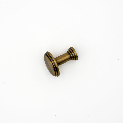 Dark Antique Brass Detailed Edge Circle Knob