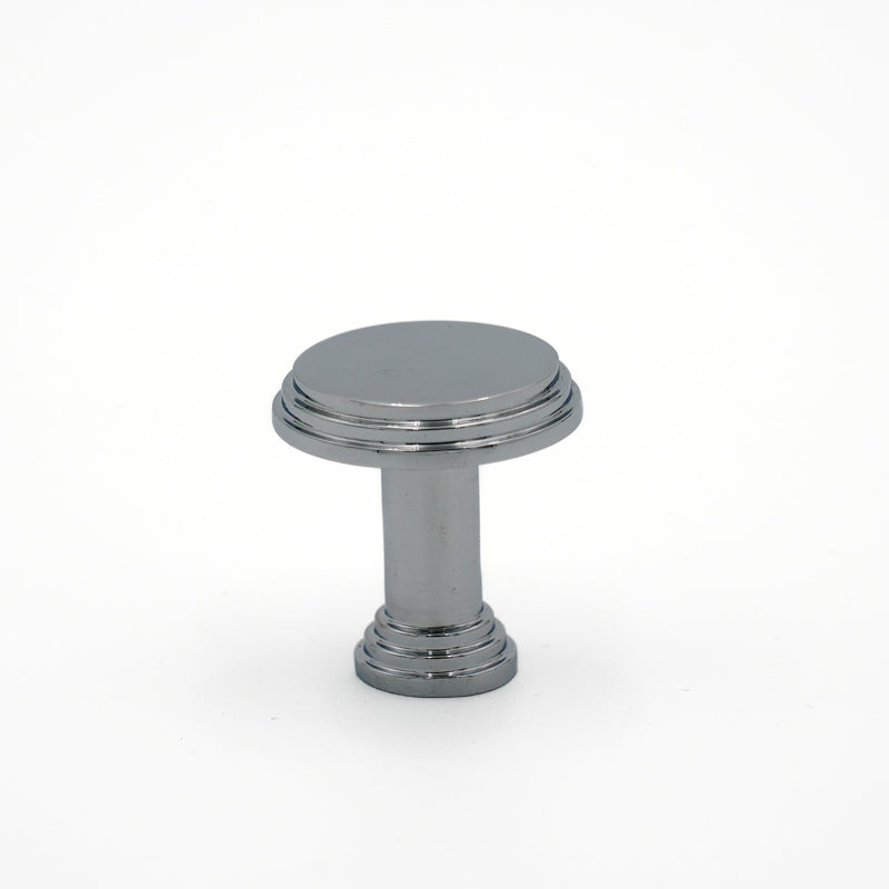 Polished Nickel Detailed Edge Circle Knob