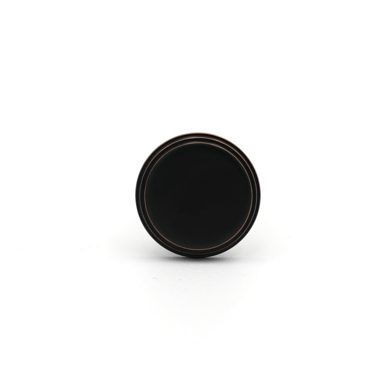 Black with Bronze Edge Detail Circle Knob