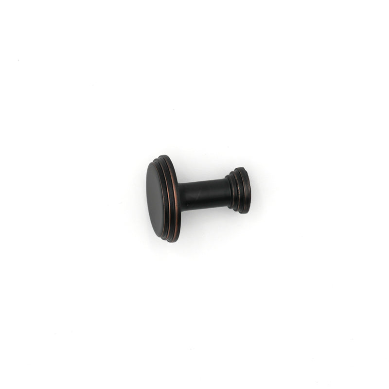 Black with Bronze Edge Detail Circle Knob