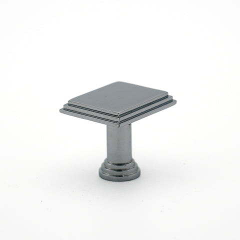 Polished Nickel Detailed Edge Square Knob