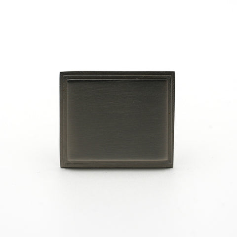 Antique Pewter Detailed Edge Square Knob