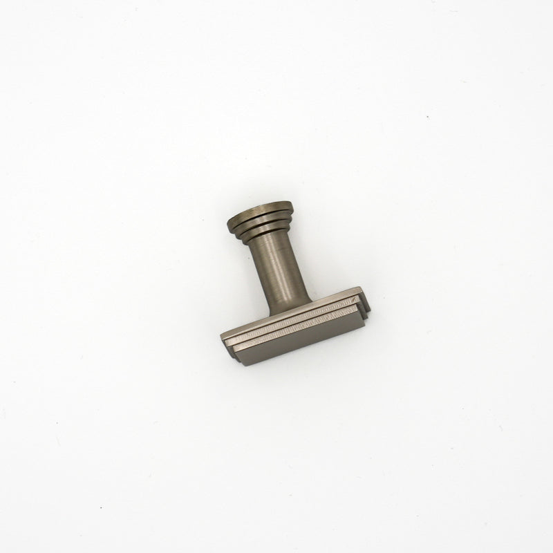 Antique Pewter Detailed Edge Square Knob