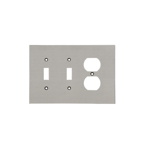 Modern Antique Wall Plates with Satin Nickel Finish