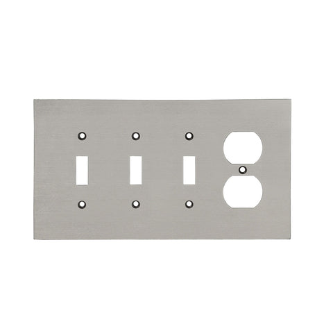 Modern Antique Wall Plates with Satin Nickel Finish