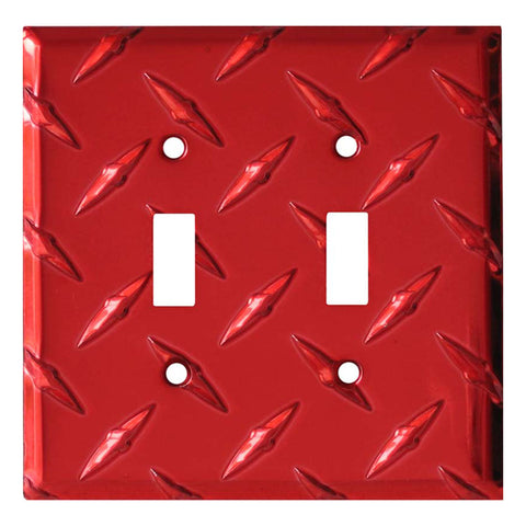 Polished Diamond Plate Tread Red