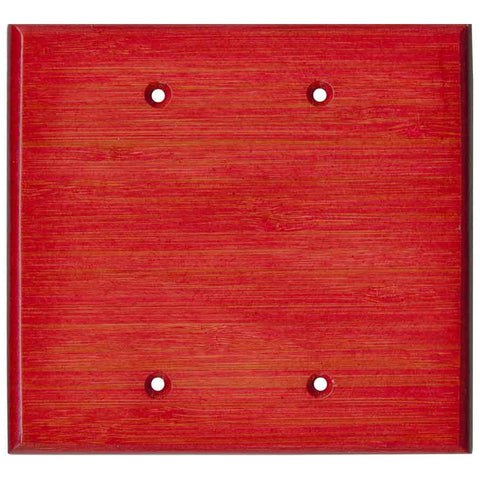 Bamboo Whipped Strawberry Red - 3 Toggle/1 Rocker GFCI Switch Covers