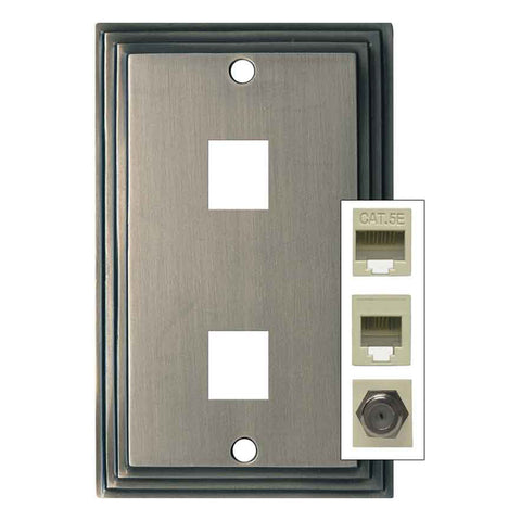 Art Deco Step Satin Nickel