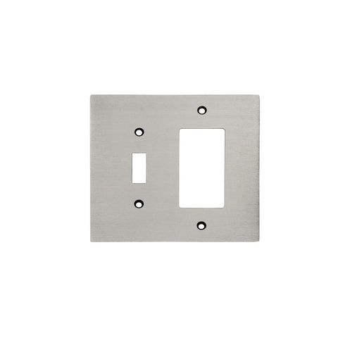 Modern Antique Wall Plates with Satin Nickel Finish