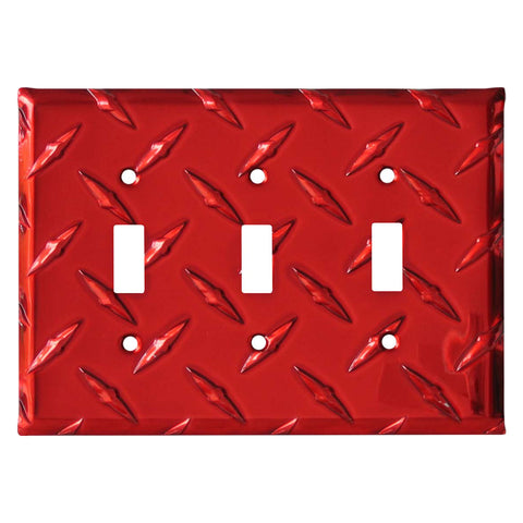 Polished Diamond Plate Tread Red