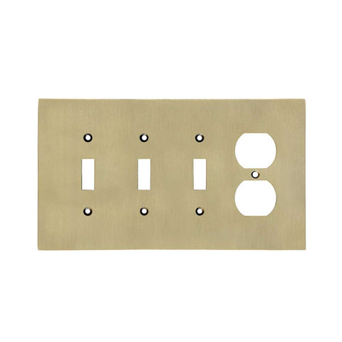 Modern Antique Wall Plates with Brass Finish