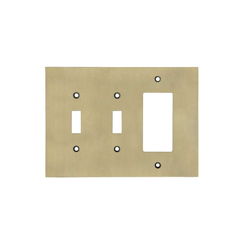 Modern Antique Wall Plates with Brass Finish