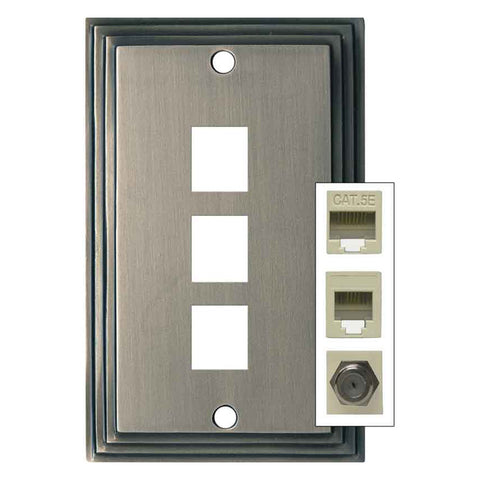 Art Deco Step Satin Nickel