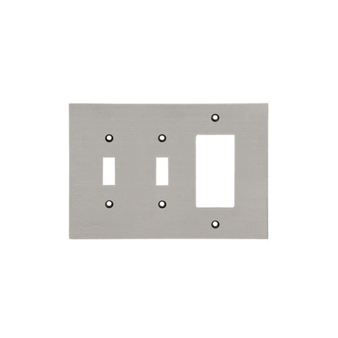 Modern Antique Wall Plates with Satin Nickel Finish