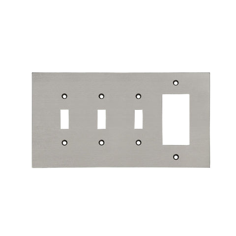 Modern Antique Wall Plates with Satin Nickel Finish