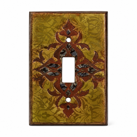 Green with Brown Edge Pattern - 1 Toggle