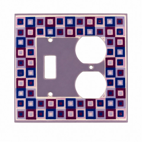 Art Glass Purple Ceramic - 1 Toggle/Duplex
