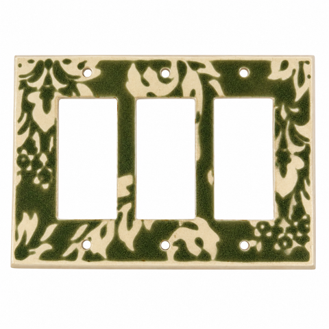Damask Sage Ceramic - 3 GFI Rocker