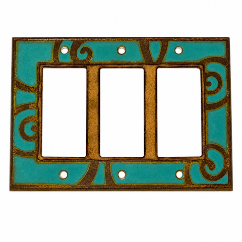 Swirls Ceramic - 3 GFI Rocker