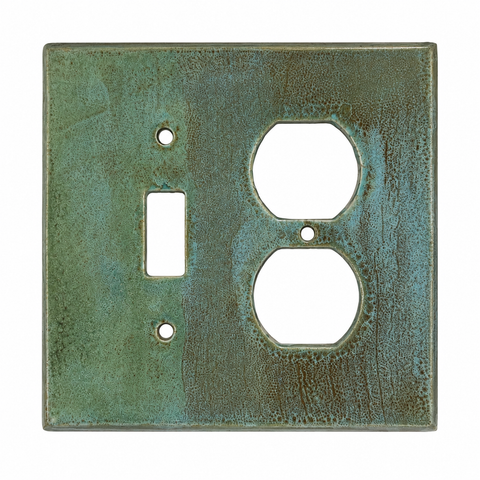 Teal Wood Stain Ceramic - 1 Toggle/Duplex