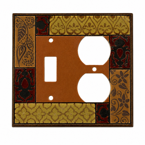 Green, Brown and Dark Red Border