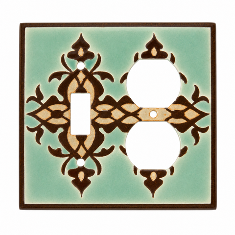 Persian Turquoise Ceramic - 1 Toggle/Duplex