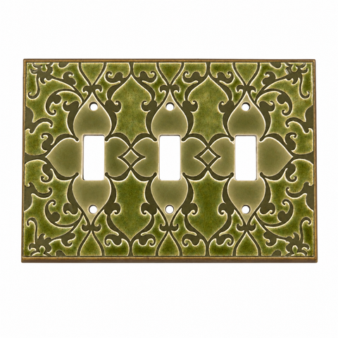 Light Green with Leafy Pattern - 3 Toggle