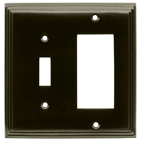 Art Deco Step Satin Black Nickel