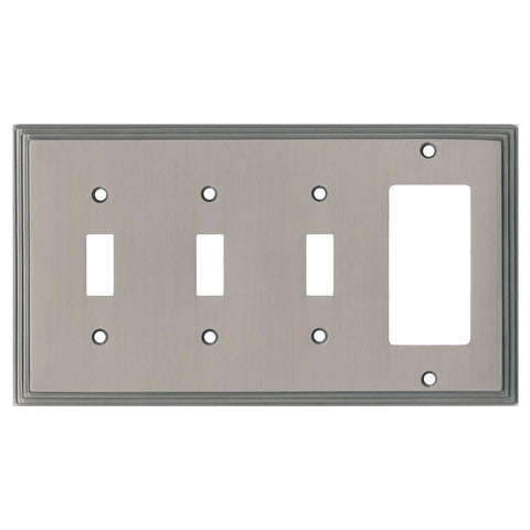 Art Deco Step Satin Nickel