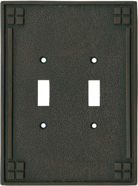 Arts and Crafts Crest - Double Blank Wallplate Covers