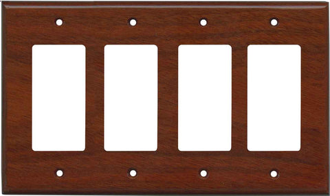 Bloodwood Satin Lacquer - Cable Wall Plates