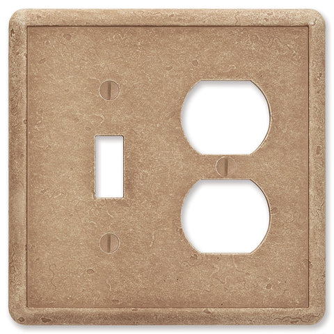 Cast Stone Noche Tumbled Texture - Combination 1 Toggle/Outlet Cover Plates