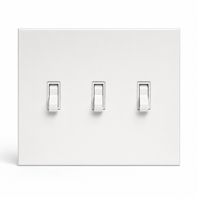 CleanPlate White - 3 Toggle