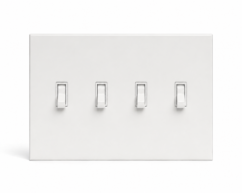 CleanPlate White - 4 Toggle