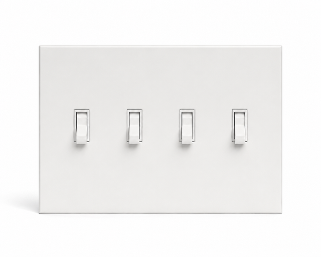 CleanPlate White - 4 Toggle