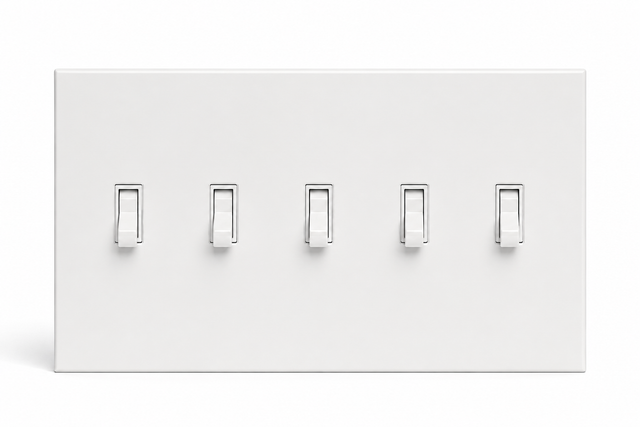 CleanPlate White - 5 Toggle
