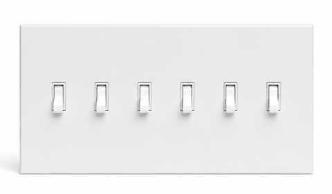 CleanPlate White - 6 Toggle