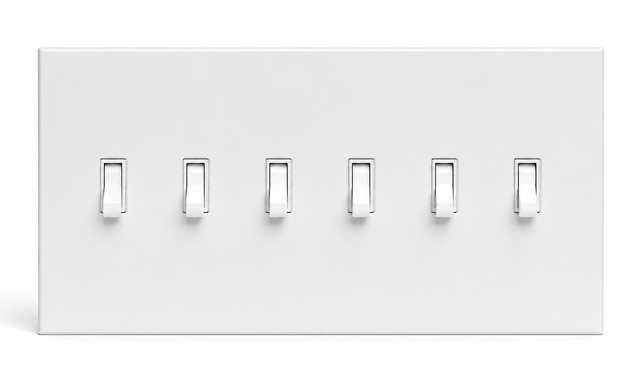CleanPlate White - 6 Toggle