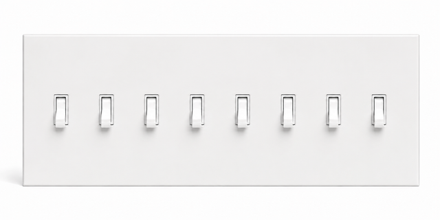 CleanPlate White - 8 Toggle